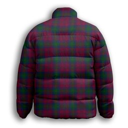 ScotsTee Shop Scottish McGlynn Premium Tartan Collar Down Jacket Winter White Duck Down Plaid