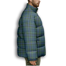ScotsTee Shop Scottish Stephenson Hunting 2 Premium Tartan Collar Down Jacket Winter White Duck Down Plaid