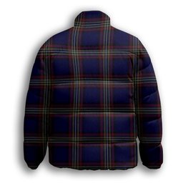 ScotsTee Shop Scottish York Regional Police Premium Tartan Collar Down Jacket Winter White Duck Down Plaid