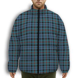 ScotsTee Shop Scottish McCorquodale Ancient Premium Tartan Collar Down Jacket Winter White Duck Down Plaid