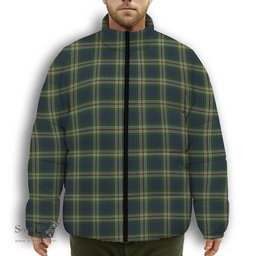 ScotsTee Shop Scottish Todd Premium Tartan Collar Down Jacket Winter White Duck Down Plaid