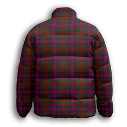 ScotsTee Shop Scottish Gow Premium Tartan Collar Down Jacket Winter White Duck Down Plaid