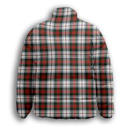 ScotsTee Shop Scottish MacDuff Dress Modern SC Premium Tartan Collar Down Jacket Winter White Duck Down Plaid