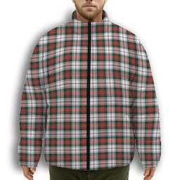 ScotsTee Shop Scottish MacDuff Dress Modern SC Premium Tartan Collar Down Jacket Winter White Duck Down Plaid