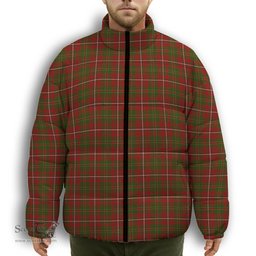 ScotsTee Shop Scottish Hay Premium Tartan Collar Down Jacket Winter White Duck Down Plaid