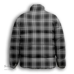 ScotsTee Shop Scottish Glen Premium Tartan Collar Down Jacket Winter White Duck Down Plaid