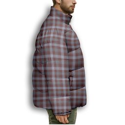 ScotsTee Shop Scottish Jardine of Castlemilk Modern Premium Tartan Collar Down Jacket Winter White Duck Down Plaid