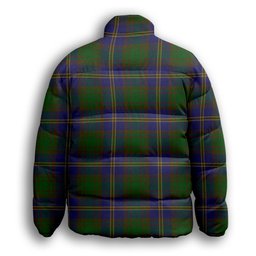 ScotsTee Shop Scottish Strang of Balkaskie Premium Tartan Collar Down Jacket Winter White Duck Down Plaid