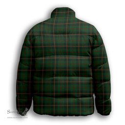 ScotsTee Shop Scottish McGeorge Premium Tartan Collar Down Jacket Winter White Duck Down Plaid