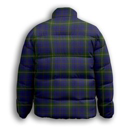 ScotsTee Shop Scottish Joss Premium Tartan Collar Down Jacket Winter White Duck Down Plaid