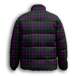 ScotsTee Shop Scottish Lennie Premium Tartan Collar Down Jacket Winter White Duck Down Plaid