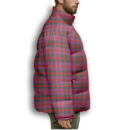 ScotsTee Shop Scottish McGowan Portrait Modern Premium Tartan Collar Down Jacket Winter White Duck Down Plaid