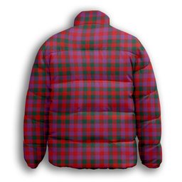 ScotsTee Shop Scottish McGowan Portrait Modern Premium Tartan Collar Down Jacket Winter White Duck Down Plaid