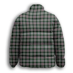 ScotsTee Shop Scottish MacDuff Dress 2 Premium Tartan Collar Down Jacket Winter White Duck Down Plaid