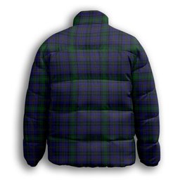 ScotsTee Shop Scottish Hope-Vere Weir Premium Tartan Collar Down Jacket Winter White Duck Down Plaid