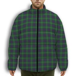 ScotsTee Shop Scottish McIntyre Hunting Premium Tartan Collar Down Jacket Winter White Duck Down Plaid