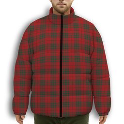 ScotsTee Shop Scottish McNab Premium Tartan Collar Down Jacket Winter White Duck Down Plaid