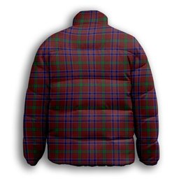 ScotsTee Shop Scottish MacNiven Premium Tartan Collar Down Jacket Winter White Duck Down Plaid
