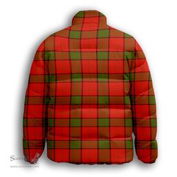 ScotsTee Shop Scottish Maxton Premium Tartan Collar Down Jacket Winter White Duck Down Plaid
