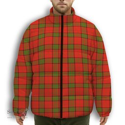 ScotsTee Shop Scottish Maxton Premium Tartan Collar Down Jacket Winter White Duck Down Plaid