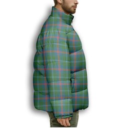 ScotsTee Shop Scottish Young Ancient Premium Tartan Collar Down Jacket Winter White Duck Down Plaid