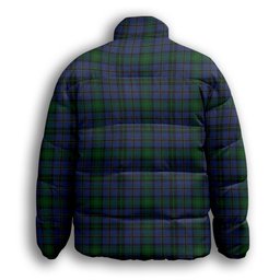 ScotsTee Shop Scottish Hope-Vere Weir Modern Premium Tartan Collar Down Jacket Winter White Duck Down Plaid