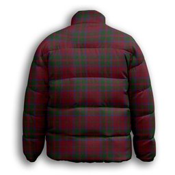 ScotsTee Shop Scottish MacDougall 1880 2 Premium Tartan Collar Down Jacket Winter White Duck Down Plaid