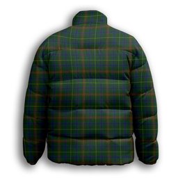 ScotsTee Shop Scottish Kennedy 2 Premium Tartan Collar Down Jacket Winter White Duck Down Plaid