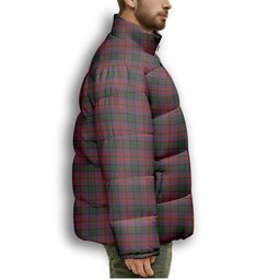 ScotsTee Shop Scottish MacInroy Premium Tartan Collar Down Jacket Winter White Duck Down Plaid