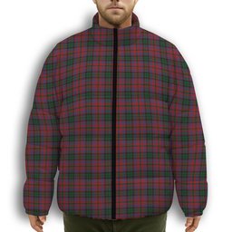 ScotsTee Shop Scottish MacInroy Premium Tartan Collar Down Jacket Winter White Duck Down Plaid