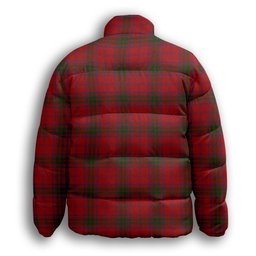 ScotsTee Shop Scottish Ross 2 Premium Tartan Collar Down Jacket Winter White Duck Down Plaid