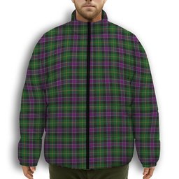 ScotsTee Shop Scottish Selkirk Original Premium Tartan Collar Down Jacket Winter White Duck Down Plaid