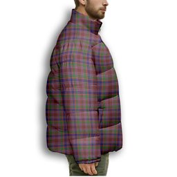 ScotsTee Shop Scottish Haughdale Premium Tartan Collar Down Jacket Winter White Duck Down Plaid