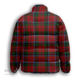 ScotsTee Shop Scottish Macnaghten Premium Tartan Collar Down Jacket Winter White Duck Down Plaid