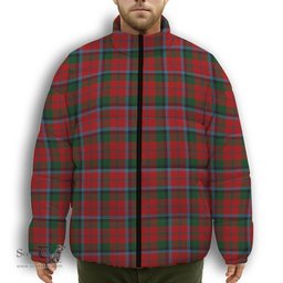ScotsTee Shop Scottish Macnaghten Premium Tartan Collar Down Jacket Winter White Duck Down Plaid