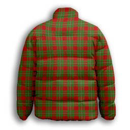 ScotsTee Shop Scottish Peter Premium Tartan Collar Down Jacket Winter White Duck Down Plaid