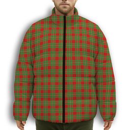 ScotsTee Shop Scottish Peter Premium Tartan Collar Down Jacket Winter White Duck Down Plaid