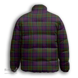 ScotsTee Shop Scottish MacDonald of Clan Ranald Modern Premium Tartan Collar Down Jacket Winter White Duck Down Plaid