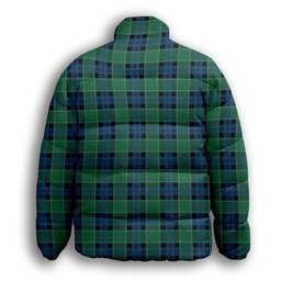 ScotsTee Shop Scottish Graham of Menteith Ancient Premium Tartan Collar Down Jacket Winter White Duck Down Plaid