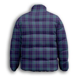 ScotsTee Shop Scottish Patterson John Premium Tartan Collar Down Jacket Winter White Duck Down Plaid