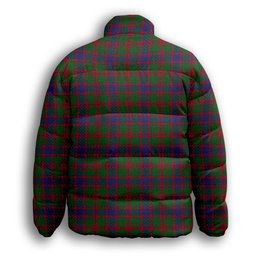 ScotsTee Shop Scottish Logan 1819 Premium Tartan Collar Down Jacket Winter White Duck Down Plaid