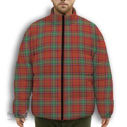 ScotsTee Shop Scottish Seton Ancient Premium Tartan Collar Down Jacket Winter White Duck Down Plaid