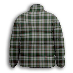 ScotsTee Shop Scottish Taylor Dress 2 Premium Tartan Collar Down Jacket Winter White Duck Down Plaid