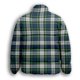 ScotsTee Shop Scottish Gordon Dress Ancient Premium Tartan Collar Down Jacket Winter White Duck Down Plaid