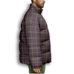 ScotsTee Shop Scottish MacDonell Of Glengarry Modern Premium Tartan Collar Down Jacket Winter White Duck Down Plaid