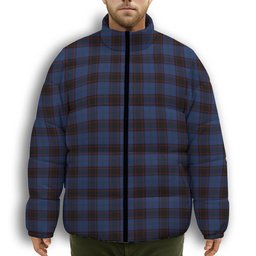 ScotsTee Shop Scottish Home Vestiarium Scoticum Premium Tartan Collar Down Jacket Winter White Duck Down Plaid