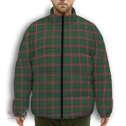 ScotsTee Shop Scottish Seller Premium Tartan Collar Down Jacket Winter White Duck Down Plaid