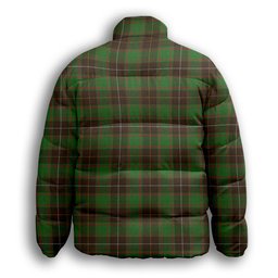 ScotsTee Shop Scottish MacFie Hunting Ancient Premium Tartan Collar Down Jacket Winter White Duck Down Plaid