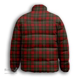ScotsTee Shop Scottish Gregor Premium Tartan Collar Down Jacket Winter White Duck Down Plaid