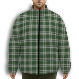 ScotsTee Shop Scottish Tailyour Dress Premium Tartan Collar Down Jacket Winter White Duck Down Plaid